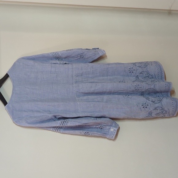 NWT Tommy Bahama St. Lucia Linen-Blend Split Neck Dress - Picture 14 of 16